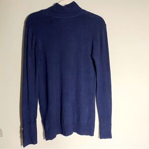 Iman Blue Soft Turtleneck Sweater M